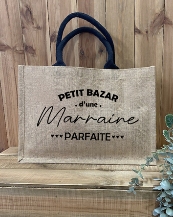 Sac en toile de Jute * Petit Bazar Marraine*