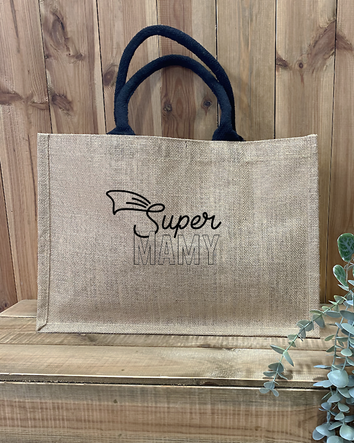 Sac en toile de Jute * Super Mamy *
